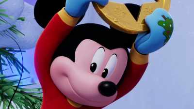[train horn blows] - Mickey and the Very Many Christmases