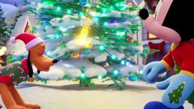 [train horn blows] - Mickey and the Very Many Christmases
