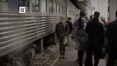 Train number 17 to Newark now leaving Bay 2. - The Christmas Train