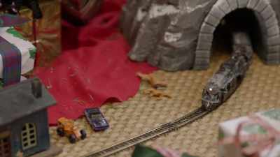 (train whirring
and whistling) - Toying with the Holidays