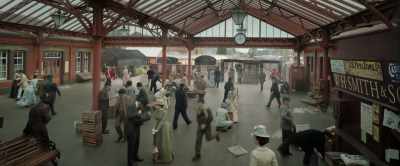 [train whistles] - Enola Holmes