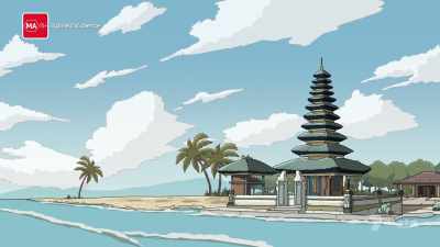 Tranquil beaches surrounded by
forested volcanic mountains. - Regular Old Bogan