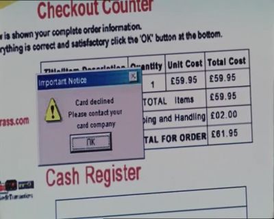 Transaction declined. Sorry, your credit card has been refused. - A Family Man