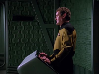 Transporter Room to Bridge.
He's aboard. - Star Trek: The Next Generation