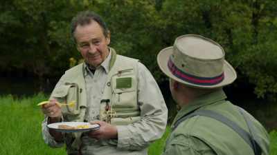 "Trapped. "
- But when they're trapped - Mortimer & Whitehouse: Gone Fishing