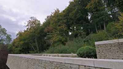 Trees around the terrace
and the grass roof - Extraordinary Escapes with Sandi Toksvig