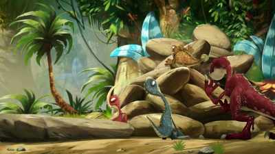 TREY AND CROR:
♪ Hear my dinosaur roar ♪ - Gigantosaurus