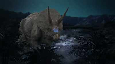 TRICERATOPS WAS
THE THREE-HORNED DINOSAUR. - Dino Hunters