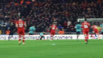 Tries to play it through, but
a good interception by Roberts. - Mission to Burnley