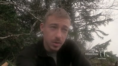 Try to dig up
some spruce roots, - Alone