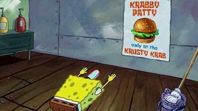 Try as he might, he
just couldn't shake - SpongeBob DocuPants