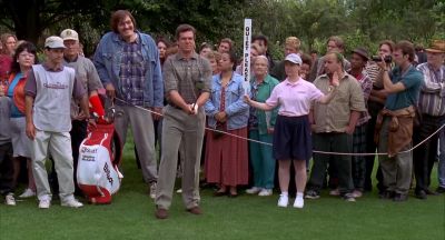Trying to reach the green from here - Happy Gilmore