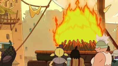 Trying to ride
alligator like horse! - Adventure Time: Fionna & Cake
