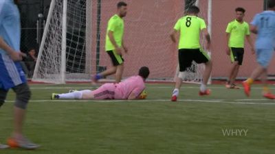 Trying to stop him scoring
in the opposition's goal - Nova