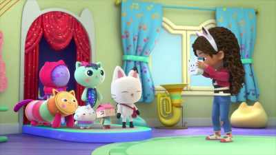 -[tuba honks]
-[muffled grunting] - Gabby's Dollhouse