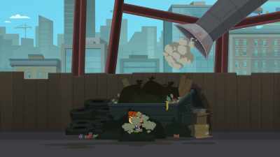 (Tumbling thuds, screaming) - Total DramaRama