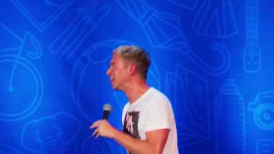 Turn off the cameras. I didn't realize." - Russell Howard: Recalibrate