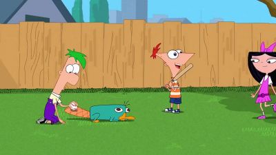 Turning Perry's involuntary reflex into a sporting event - Phineas and Ferb the Movie: Across the 2nd Dimension