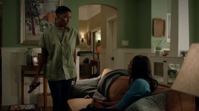         -[TV turns off]
              -What? - Black Lightning