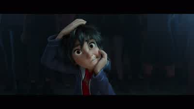 Two bots enterone bot leaves - Big Hero 6