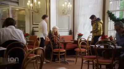- Two Café Mélange.
Right away. - Best Christmas Ball Ever!