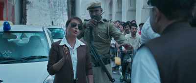 Two cops tried to stop you
but you just rammed through. - Mardaani 2