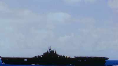 Two days before
landing on Eniwetok, - The Pacific War in Color