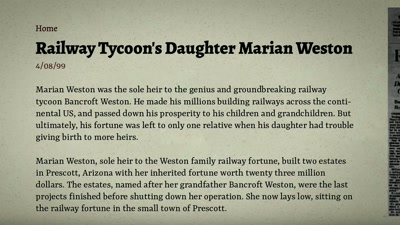 Two estates in Prescott with her
recently inherited - The Abigail Mysteries