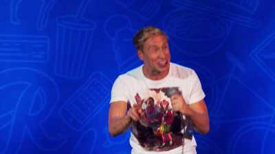 Two little kids even went,
"Oh, yeah. Let's get him as well." - Russell Howard: Recalibrate