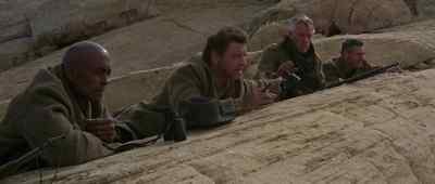 Two machine guns from the train. - The Professionals