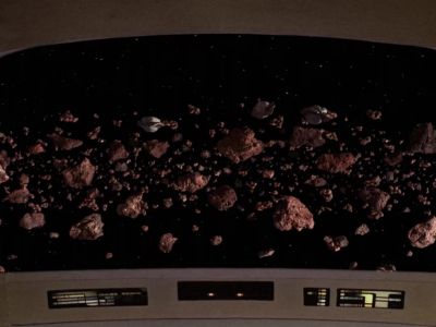 Two minutes until the creatures
intercept, Captain. - Star Trek: The Next Generation