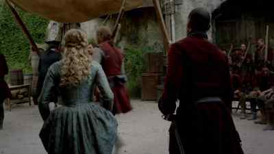 Two ships grounded and only
one escaped the barricade. - Black Sails