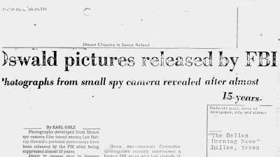 Two weeks after the assassination, as
doubts about Oswald's trip to Mexico were - The Assassination & Mrs. Paine