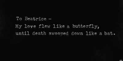[typewriter dings] - A Series of Unfortunate Events
