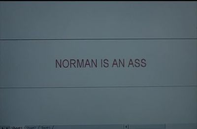 Typing Norman is an ass - Bug