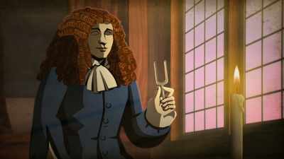 TYSON: Huygens thought
that light moved
the same way sound did, - Cosmos: Possible Worlds