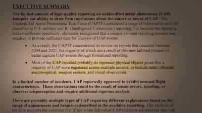 UAP represent physical objects - The Program