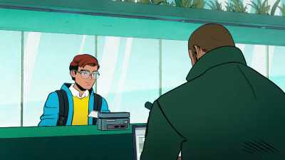 - Ugh. Do we have time for a redo?
- [man] Report to the lab on floor 17. - Your Friendly Neighborhood Spider-Man
