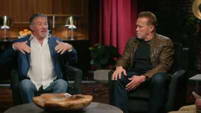 - Ugh!
- I mean, it's bad.
I could hear it go "rip." - Arnold & Sly: Rivals, Friends, Icons