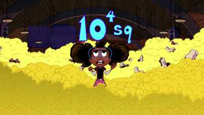 Ugh! I'll be sweeping till
the sun goes supernova! - Marvel's Moon Girl and Devil Dinosaur