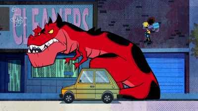 Ugh. Prob'ly covered in
cadmium, dioxin, fish boogers... - Marvel's Moon Girl and Devil Dinosaur