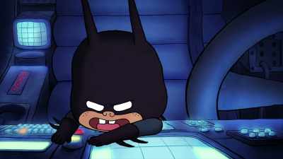 Ugh! What's wrong
with this thing? - Merry Little Batman