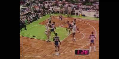 Uh, Cedric Maxwell steals the ball
from me, knocks it away, - They Call Me Magic