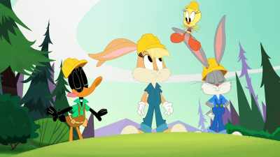 Uh, that chirping
isn't grasshoppers, Lola. - Bugs Bunny Builders