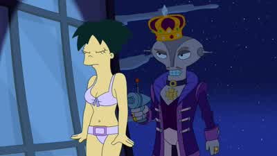 Uh, could you come back when my chump gets here? - Futurama