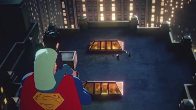 - Uh, Dad, shouldn't we help him?
- No. - Batman and Superman: Battle of the Super Sons