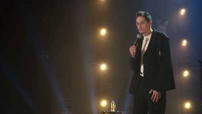 Uh, it doesn't. You know, you could be--
we could be mid-, you know, fuck, - Pete Davidson: Alive from New York