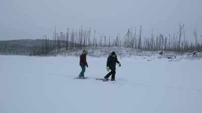 Uh, got some overflow that
kicked up from our snowshoes. - Life Below Zero: Next Generation