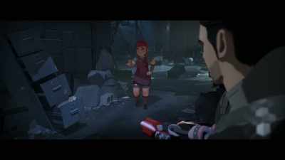-Uh…
-I love the secret lair. - Nimona