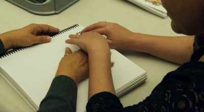 Uh-huh. Most people that read braille - Ex Libris: The New York Public Library